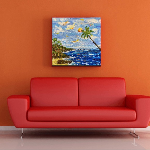 Original Impasto Style Acrylics on 16” x 16” Gallery Wrapped Canvas - Picture 9 of 10